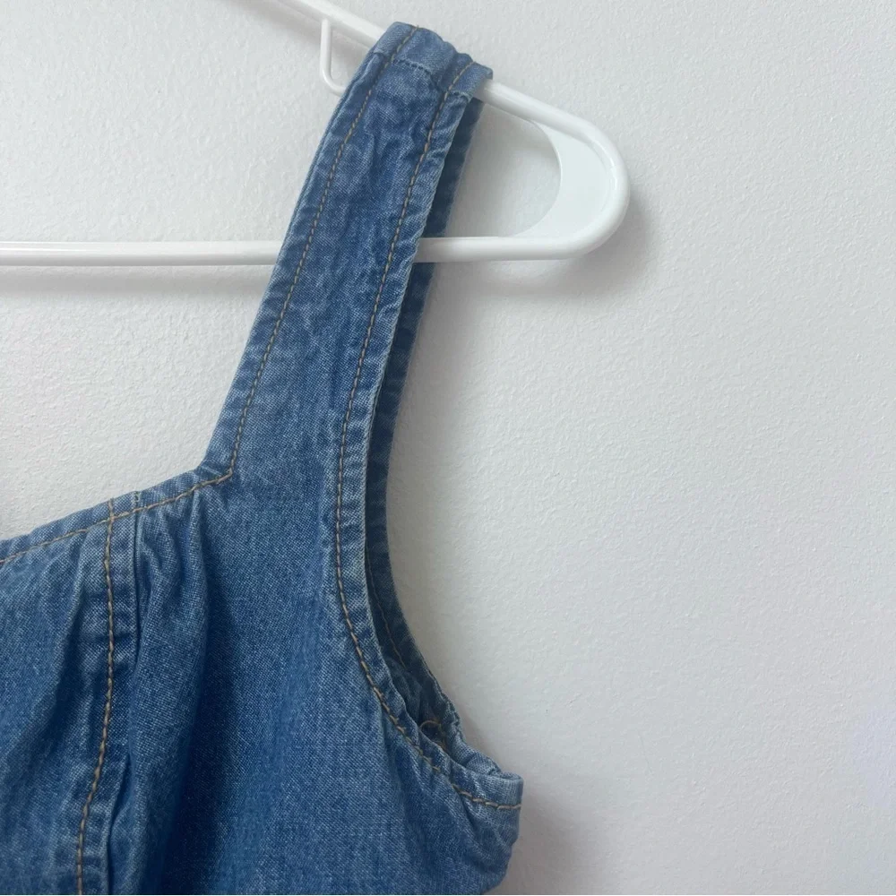 Sincerely Jules Wide Leg Denim Romper Size Small